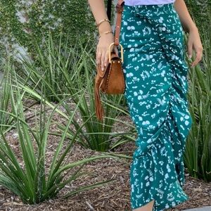 MajeFloral Green Skirt 1